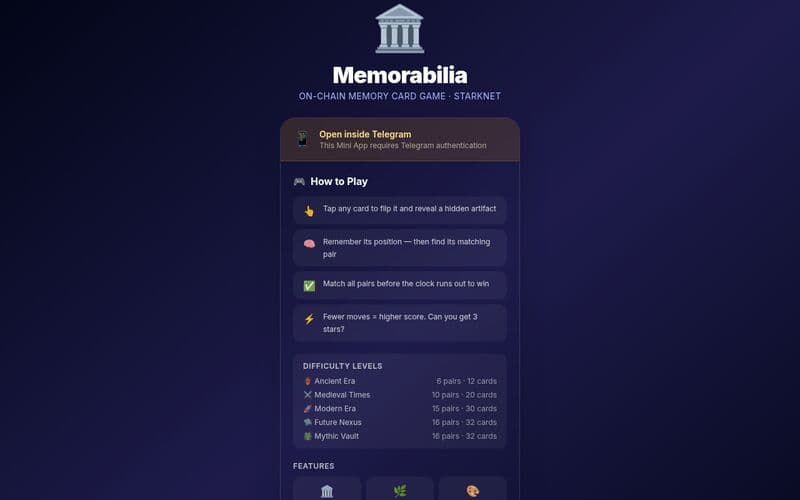 Memorabilia screenshot